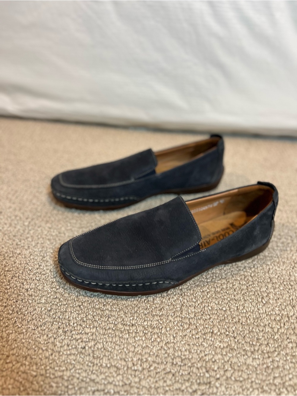 Mephisto Edlef Cool-Air Driving Loafer Shoe Men 12 Moccasins Blue Suede Leather - Picture 15 of 15